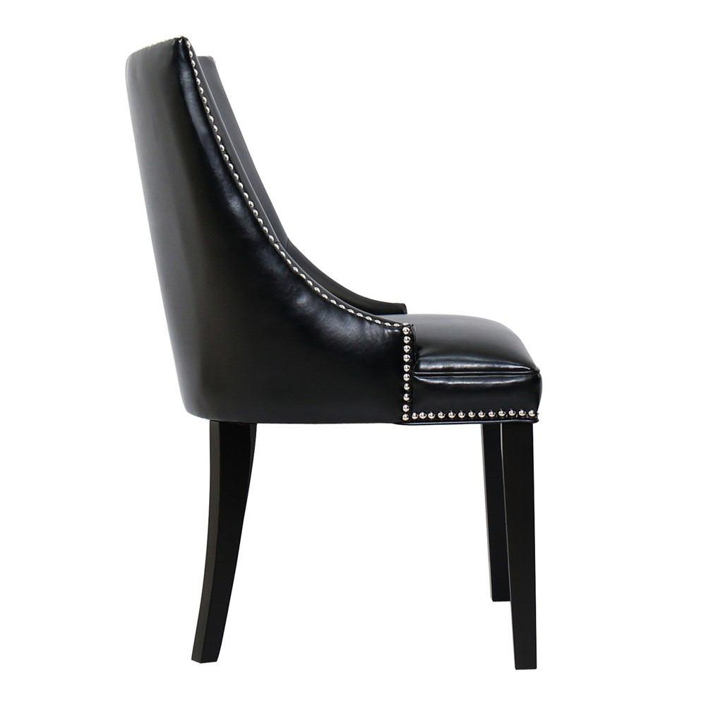 Padma's Plantation Metro Dining Chair - Black Eco-Leather