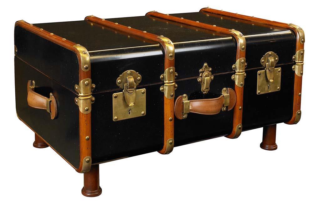 Stateroom Trunk Table - Black By Authentic Models