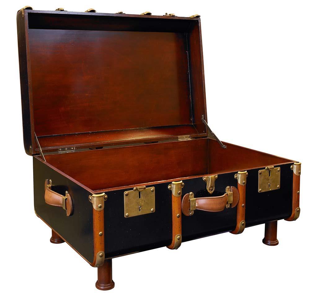 Stateroom Trunk Table - Black By Authentic Models