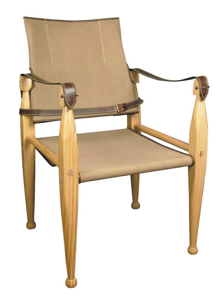 Leather/Canvas Chair By Authentic Models