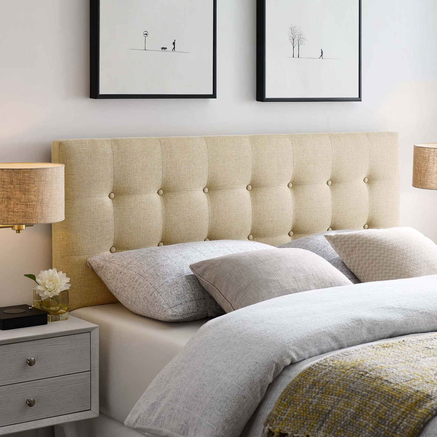 Modway Emily King Upholstered Fabric Headboard | Headboards | 