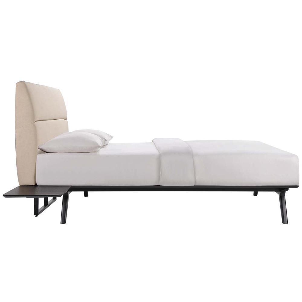 Modway Addison 3 Piece Queen Bedroom Set - Black Beige