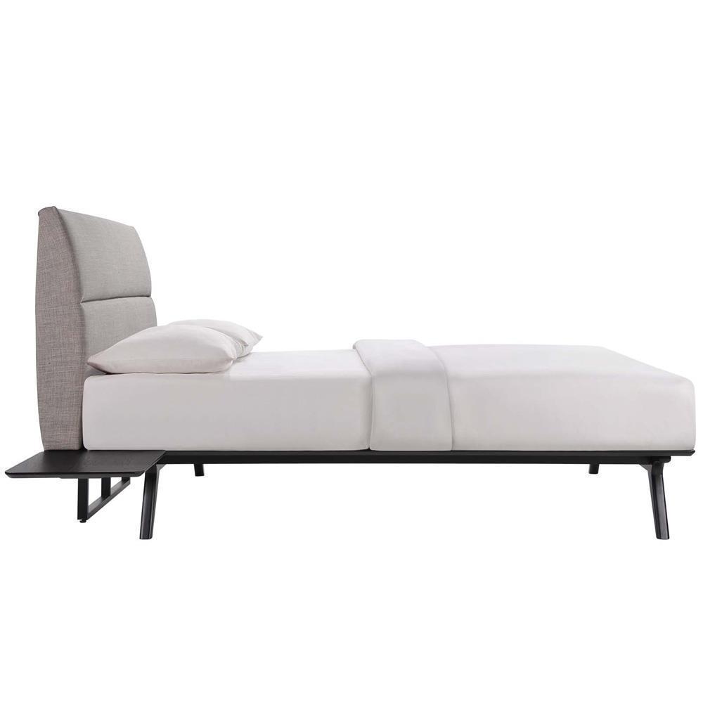 Modway Addison 3 Piece Queen Bedroom Set - Black Gray