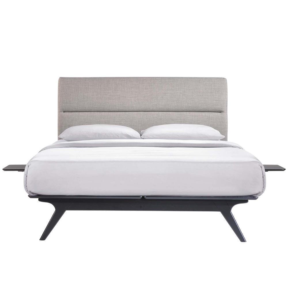 Modway Addison 3 Piece Queen Bedroom Set - Black Gray