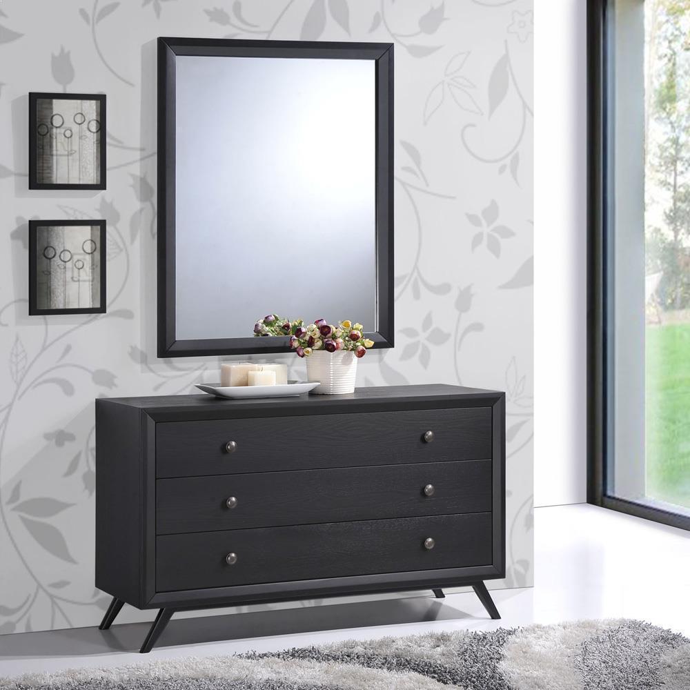 Modway Addison 5 Piece Queen Bedroom Set - Black Gray