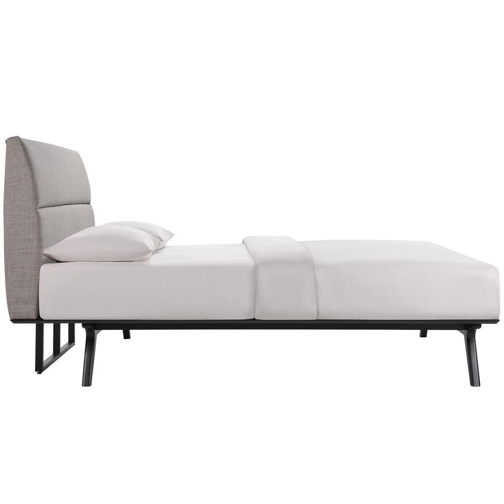 Modway Addison Twin Bed - Black Gray