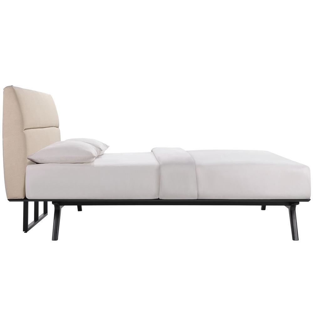 Modway Addison 5 Piece Queen Bedroom Set - Black Beige