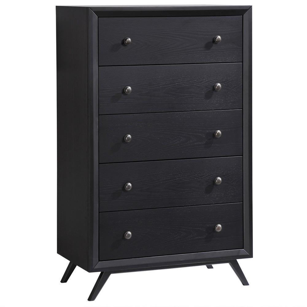 Modway Addison 5 Piece Queen Bedroom Set - Black Beige