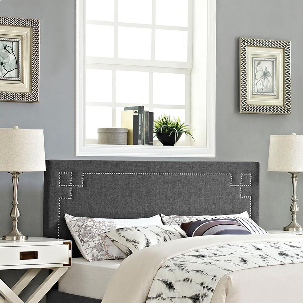 Modway Josie King Upholstered Fabric Headboard - Gray