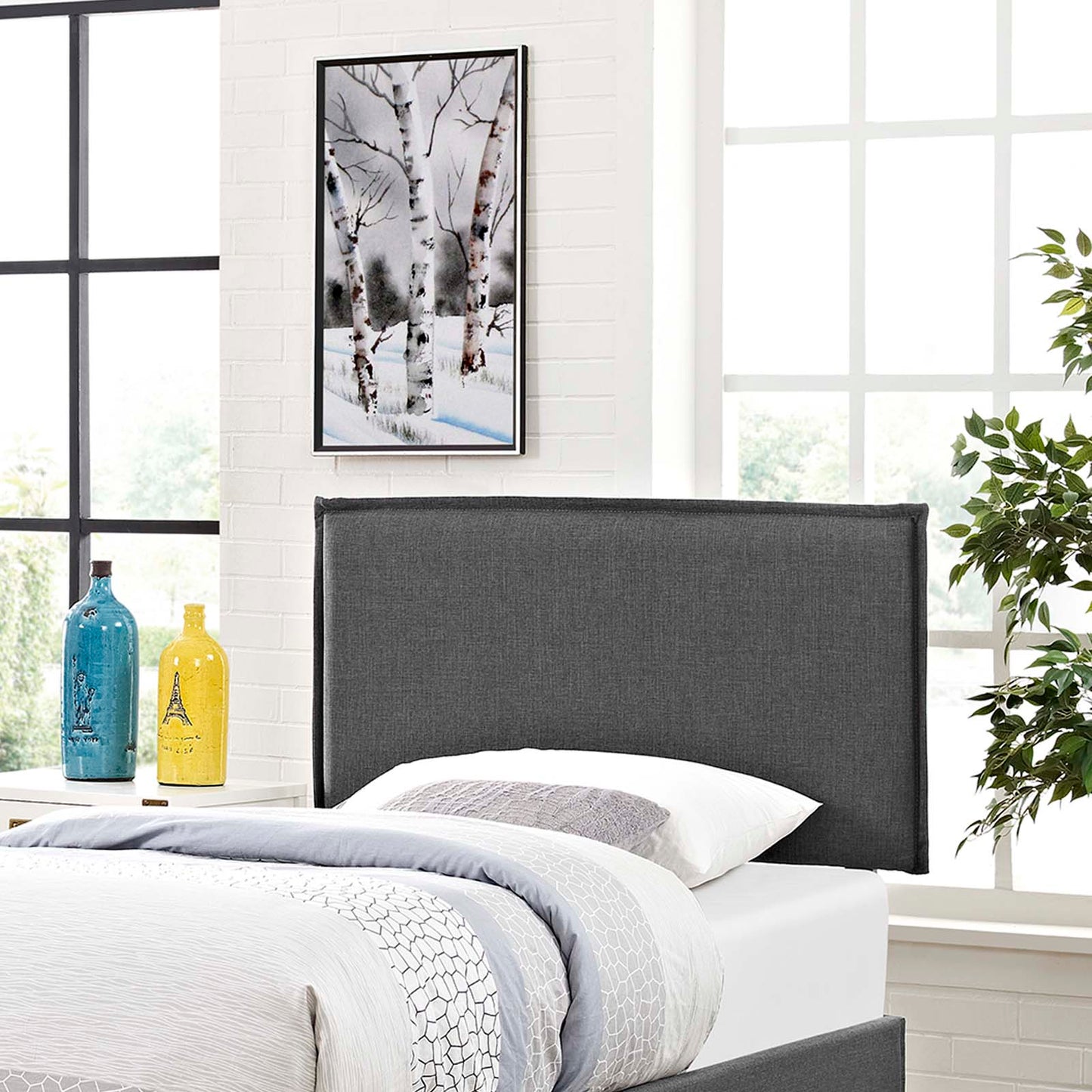Camille Twin Upholstered Fabric Headboard By Modway - MOD-5405 | Headboards