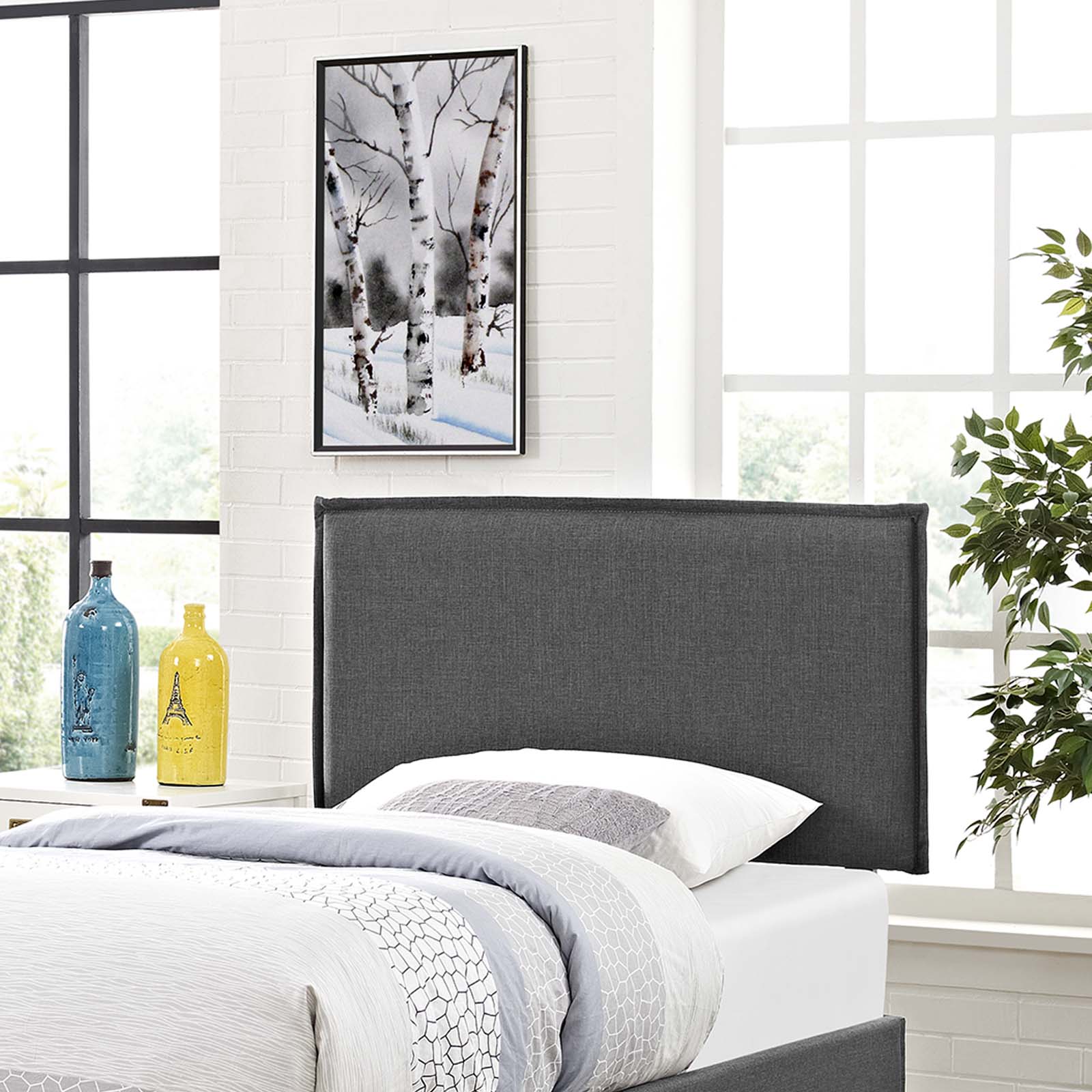 Camille Twin Upholstered Fabric Headboard By Modway - MOD-5405 | Headboards