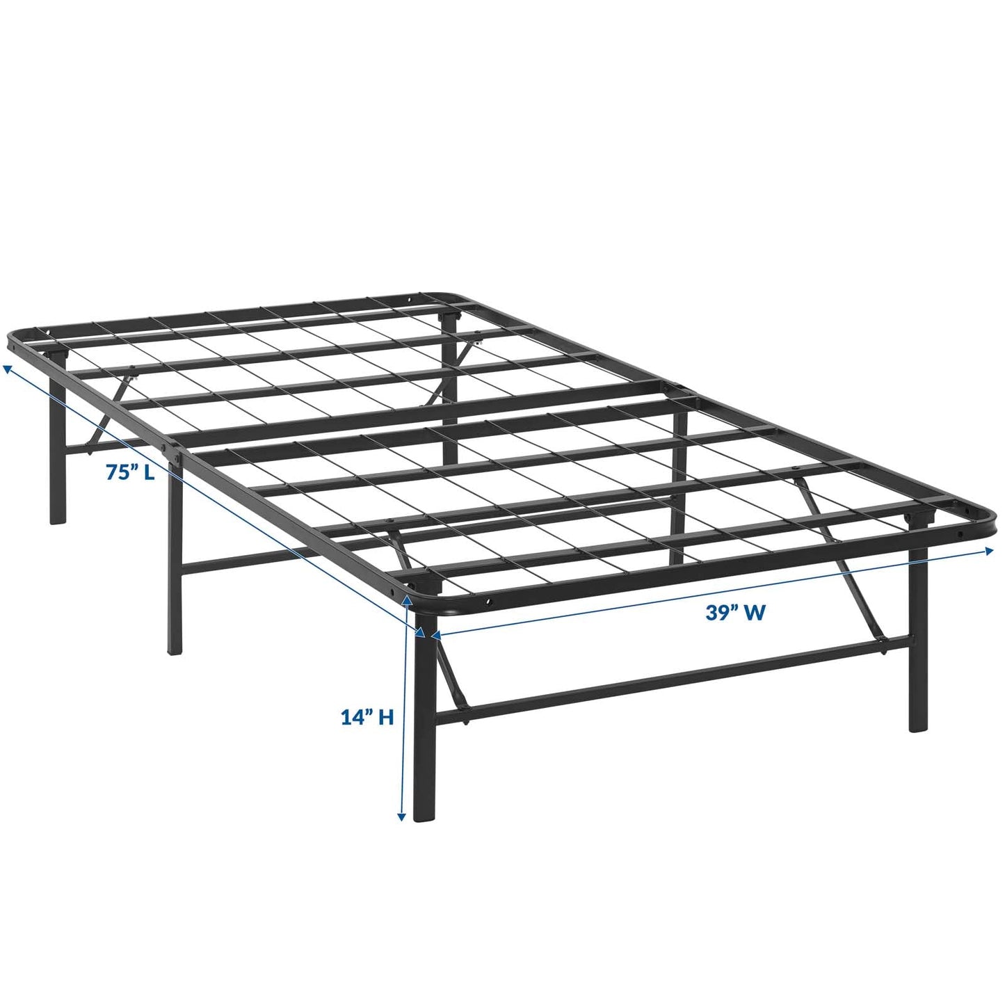Modway Horizon Twin Stainless Steel Bed Frame | Beds | 
