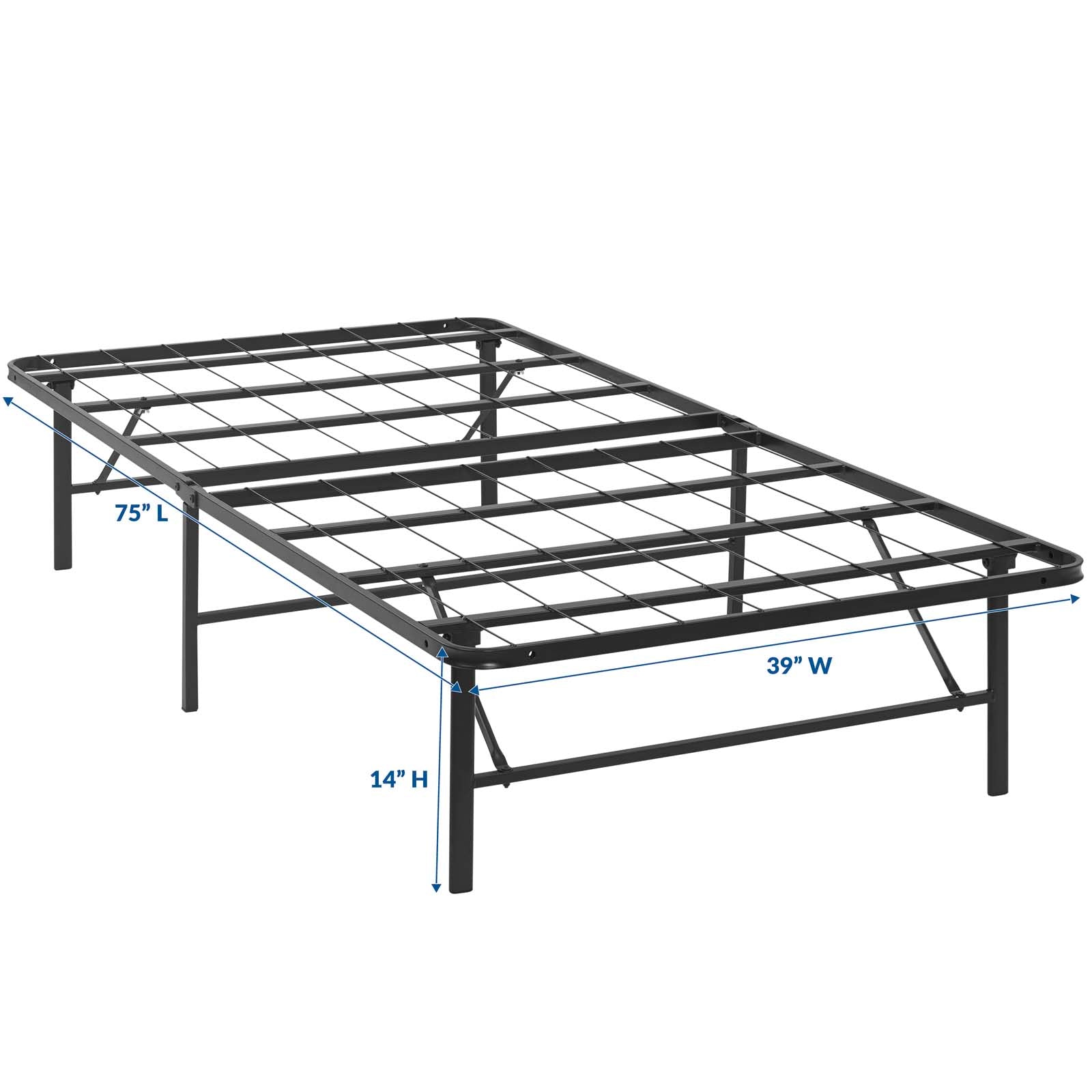 Modway Horizon Twin Stainless Steel Bed Frame | Beds | 