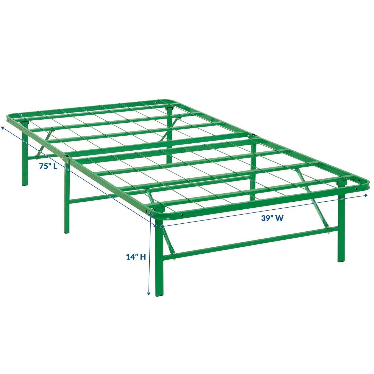 Modway Horizon Twin Stainless Steel Bed Frame | Beds | 