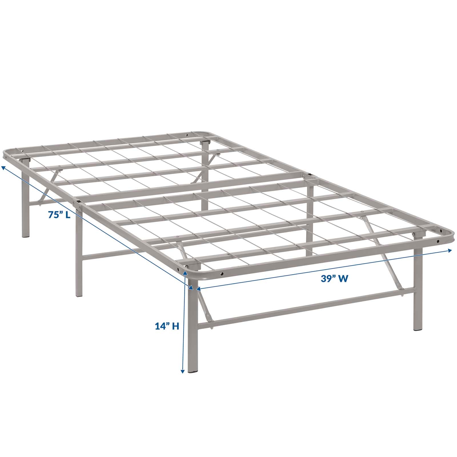 Modway Horizon Twin Stainless Steel Bed Frame | Beds | 