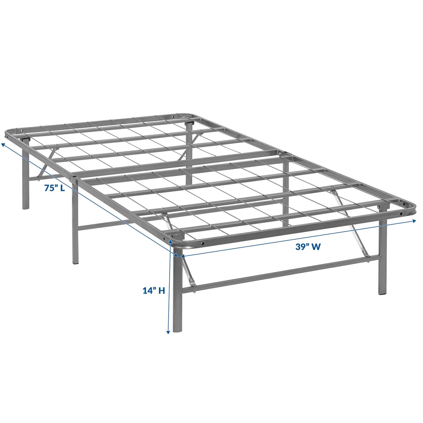 Modway Horizon Twin Stainless Steel Bed Frame | Beds | 