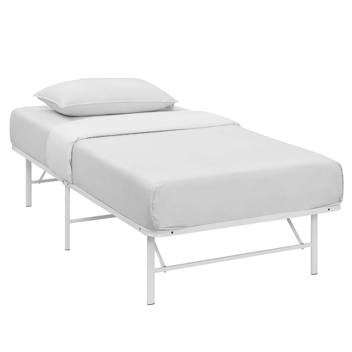 Modway Horizon Twin Stainless Steel Bed Frame | Beds | 