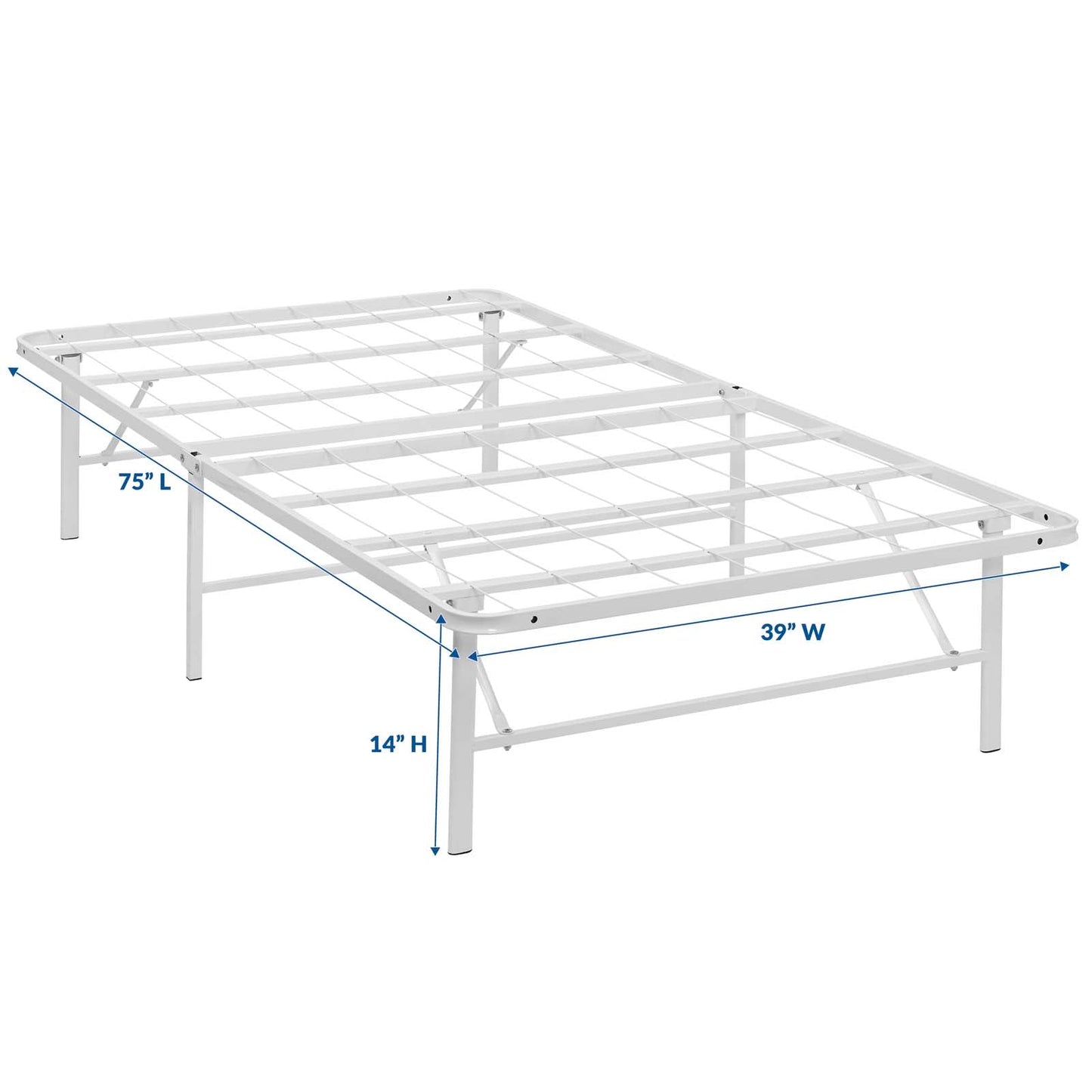 Modway Horizon Twin Stainless Steel Bed Frame | Beds | 