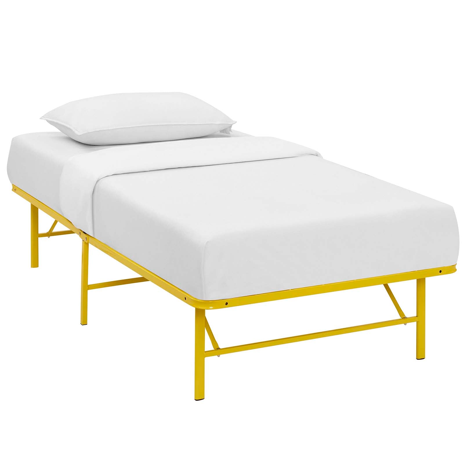 Modway Horizon Twin Stainless Steel Bed Frame | Beds | 