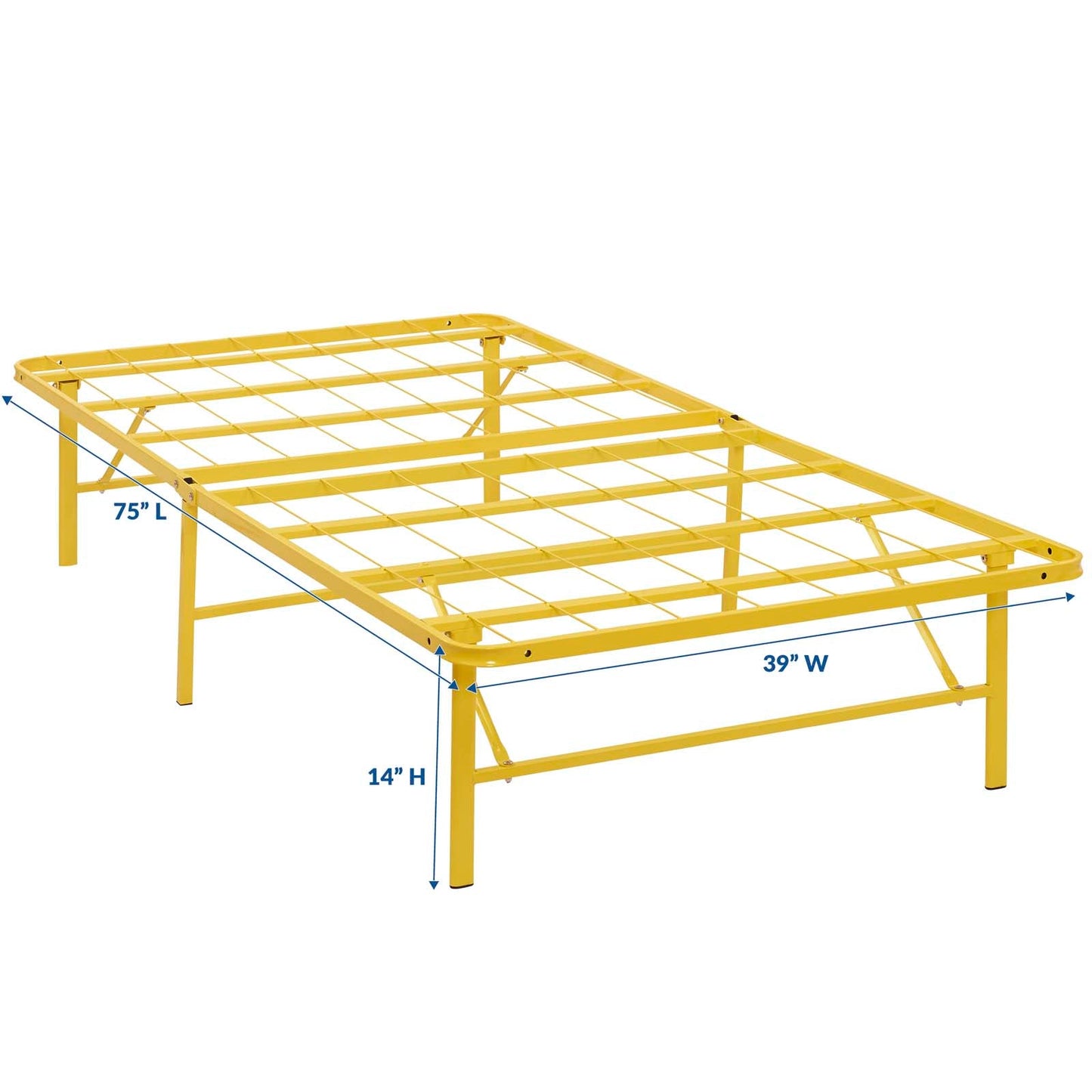 Modway Horizon Twin Stainless Steel Bed Frame | Beds | 