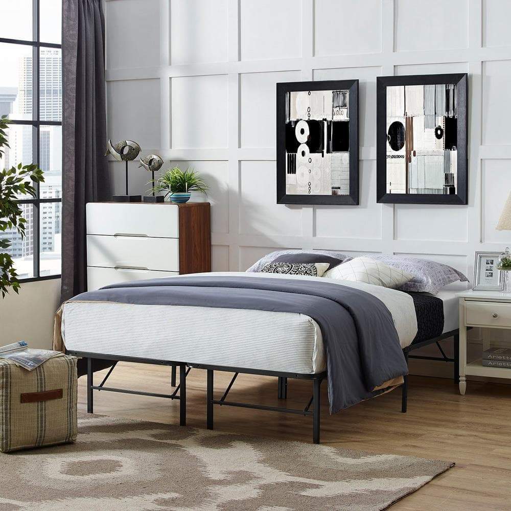 Modway Horizon Queen Stainless Steel Bed Frame | Beds