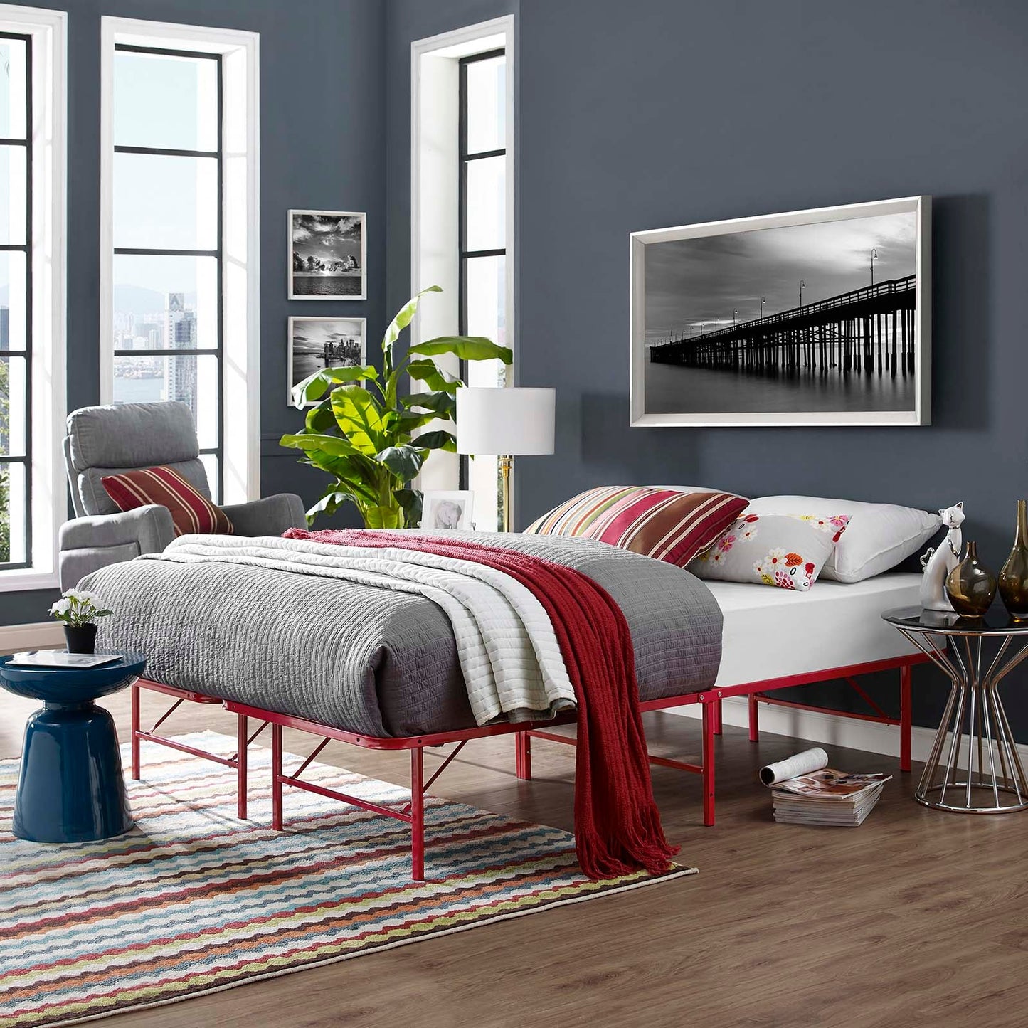 Modway Horizon Queen Stainless Steel Bed Frame - MOD-5429