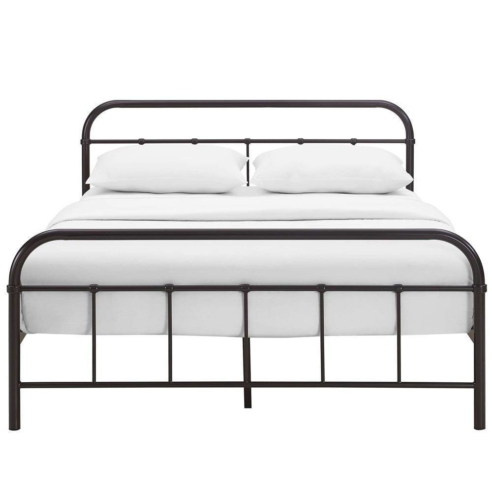 Modway Maisie Queen Stainless Steel Bed Frame | Beds | Modishstore-7