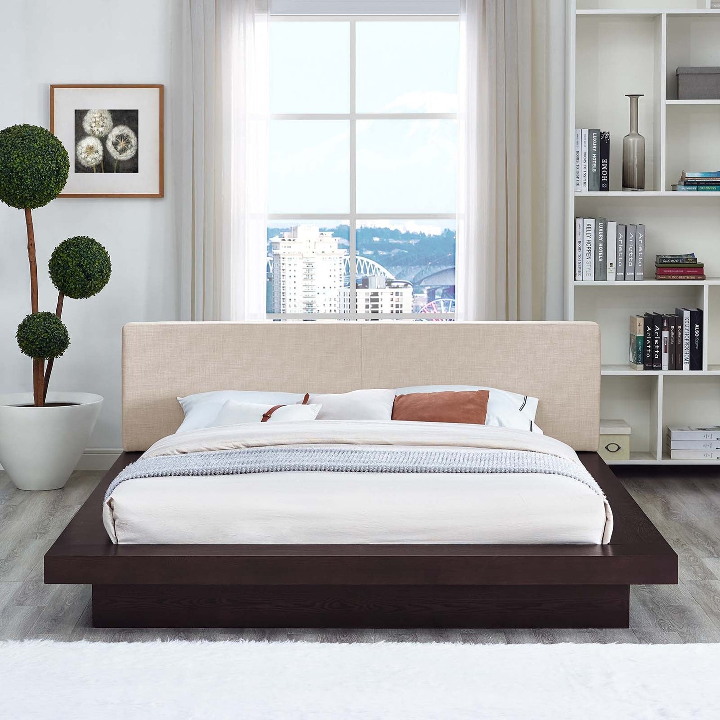 Modway Freja Queen Fabric Platform Bed | Beds | 
