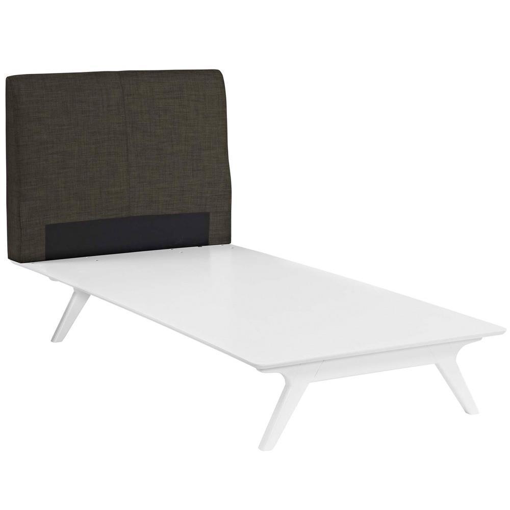 Modway Tracy Twin Bed - White Brown