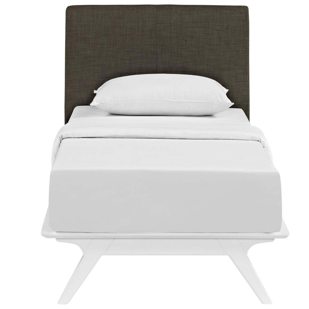 Modway Tracy Twin Bed - White Brown