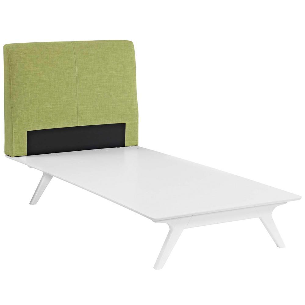 Modway Tracy Twin Bed - White Green