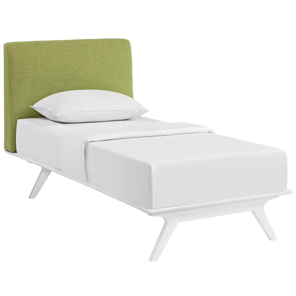 Modway Tracy Twin Bed - White Green