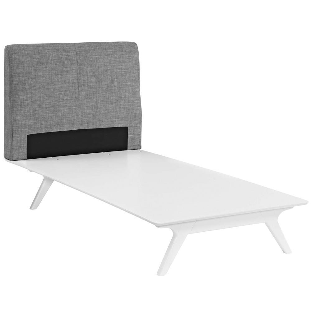Modway Tracy Twin Bed - White Gray