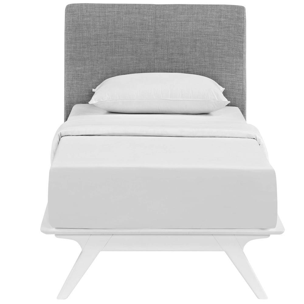 Modway Tracy Twin Bed - White Gray