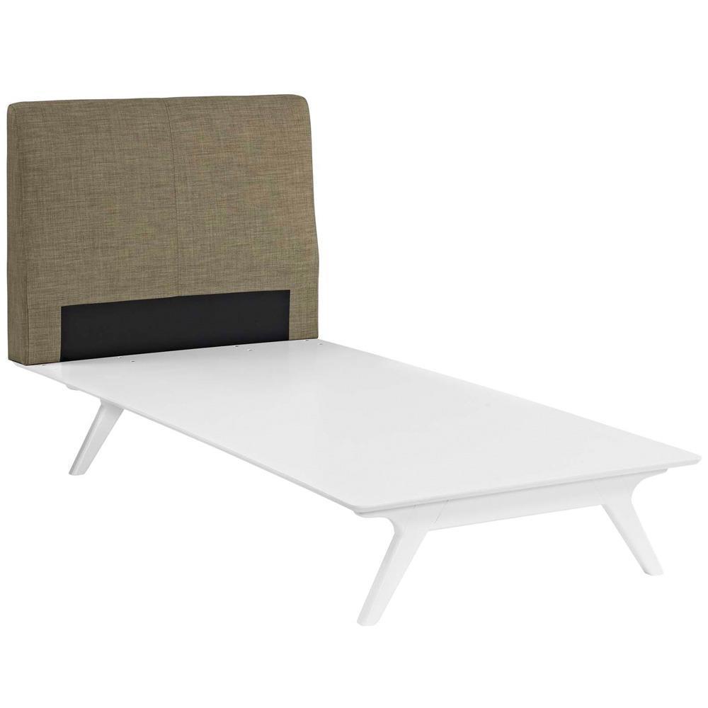 Modway Tracy Twin Bed - White Latte