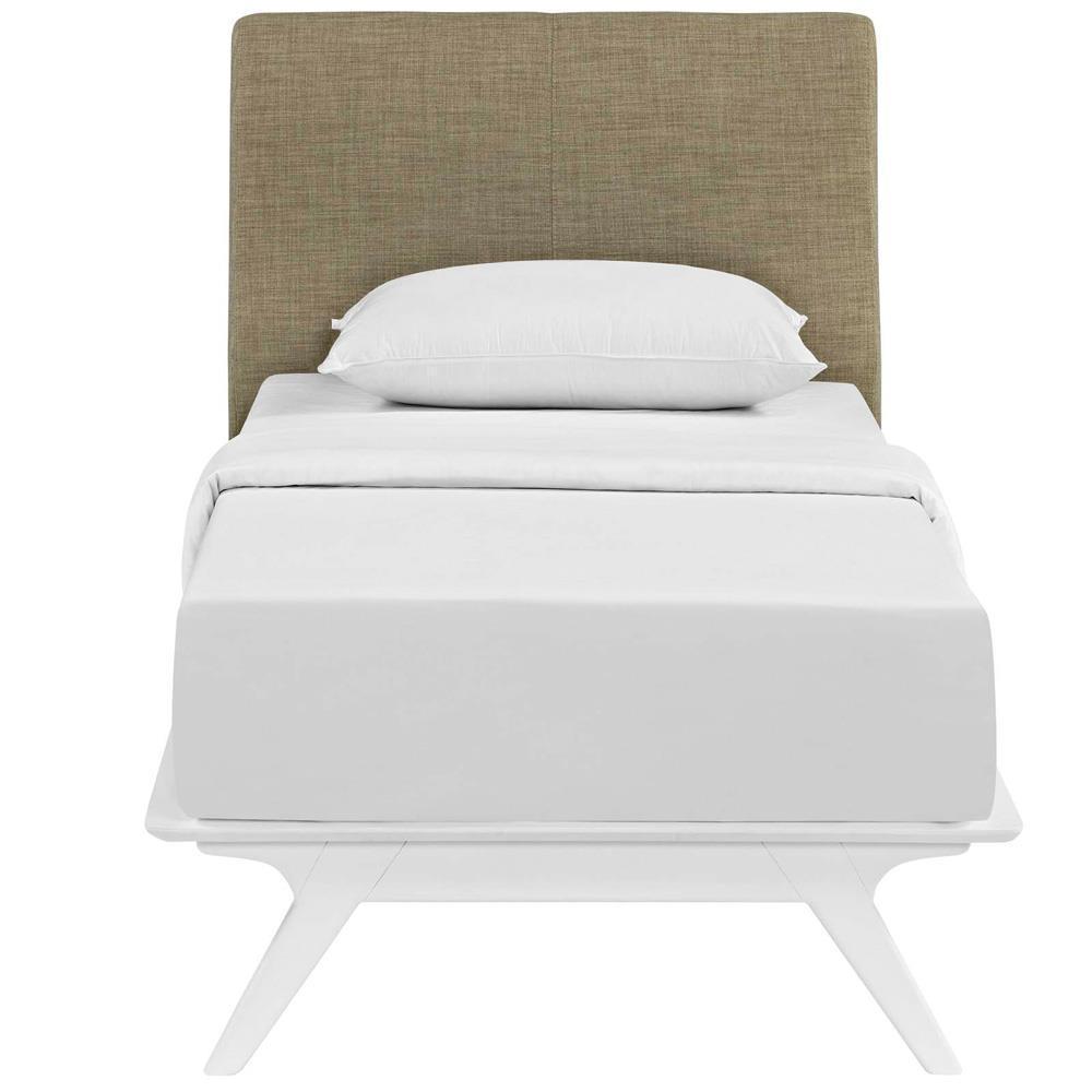 Modway Tracy Twin Bed - White Latte