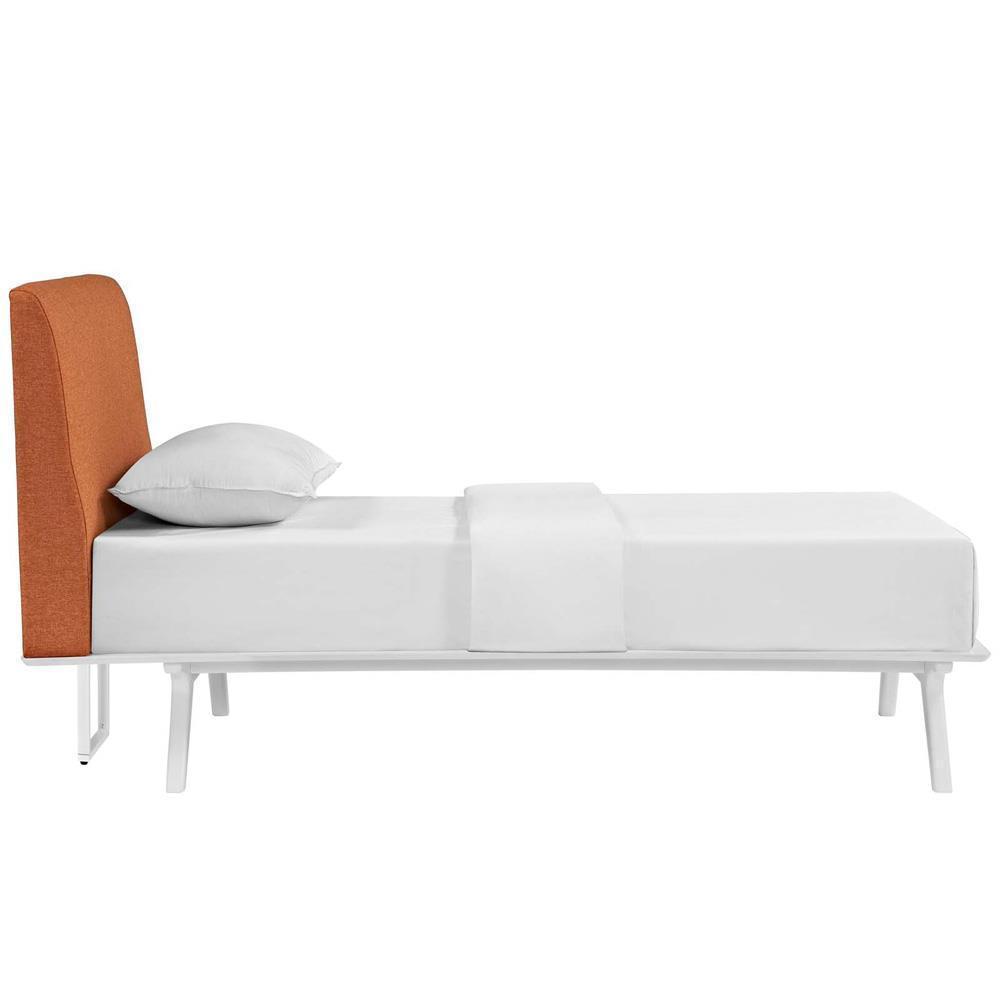 Modway Tracy Twin Bed - White Orange