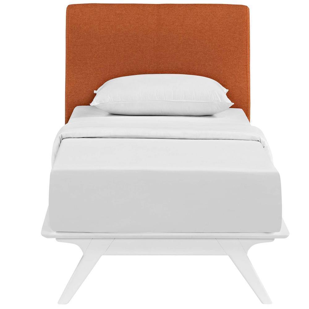 Modway Tracy Twin Bed - White Orange