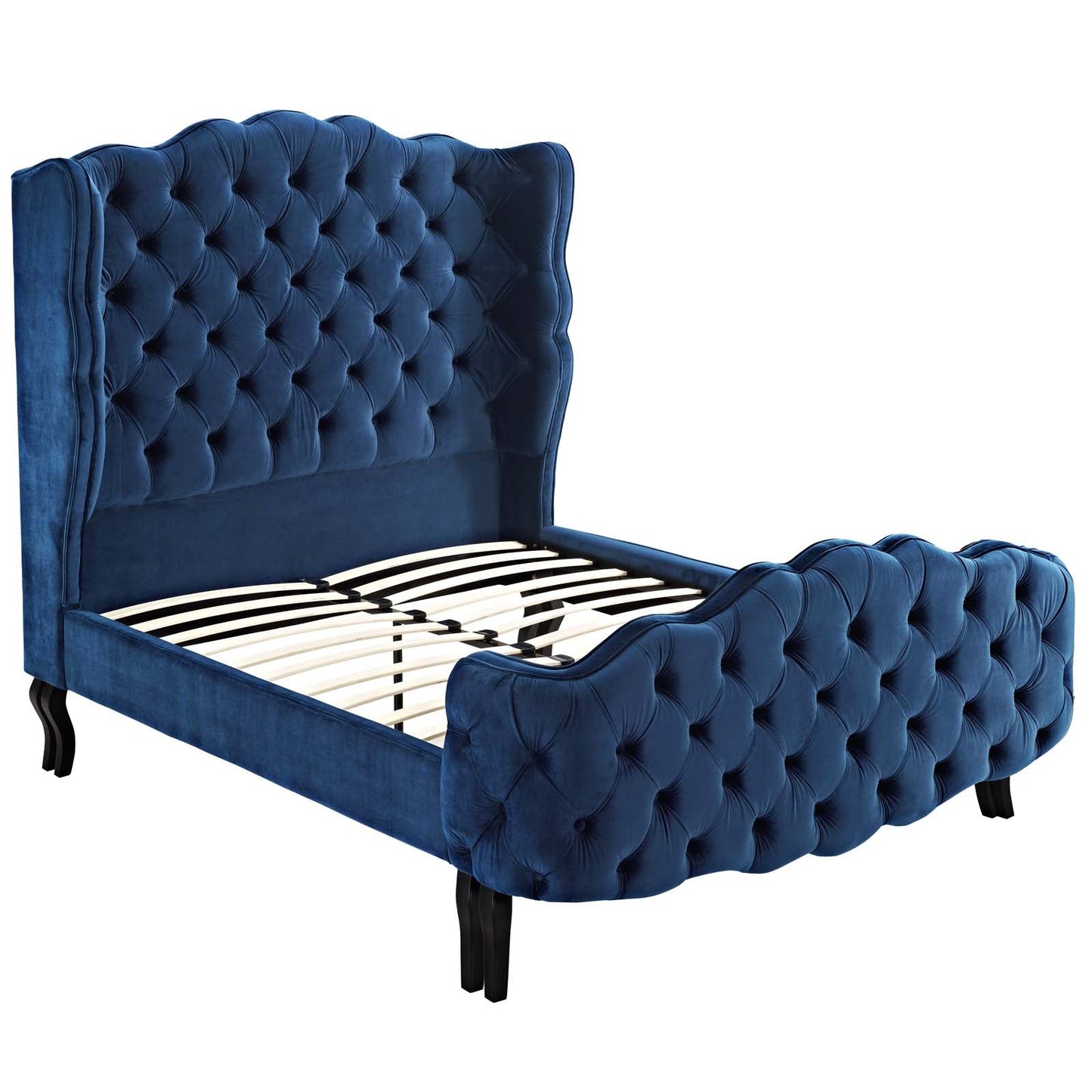 Modway Violette Queen Tufted Wingback Performance Velvet Platform Bed - MOD-5804