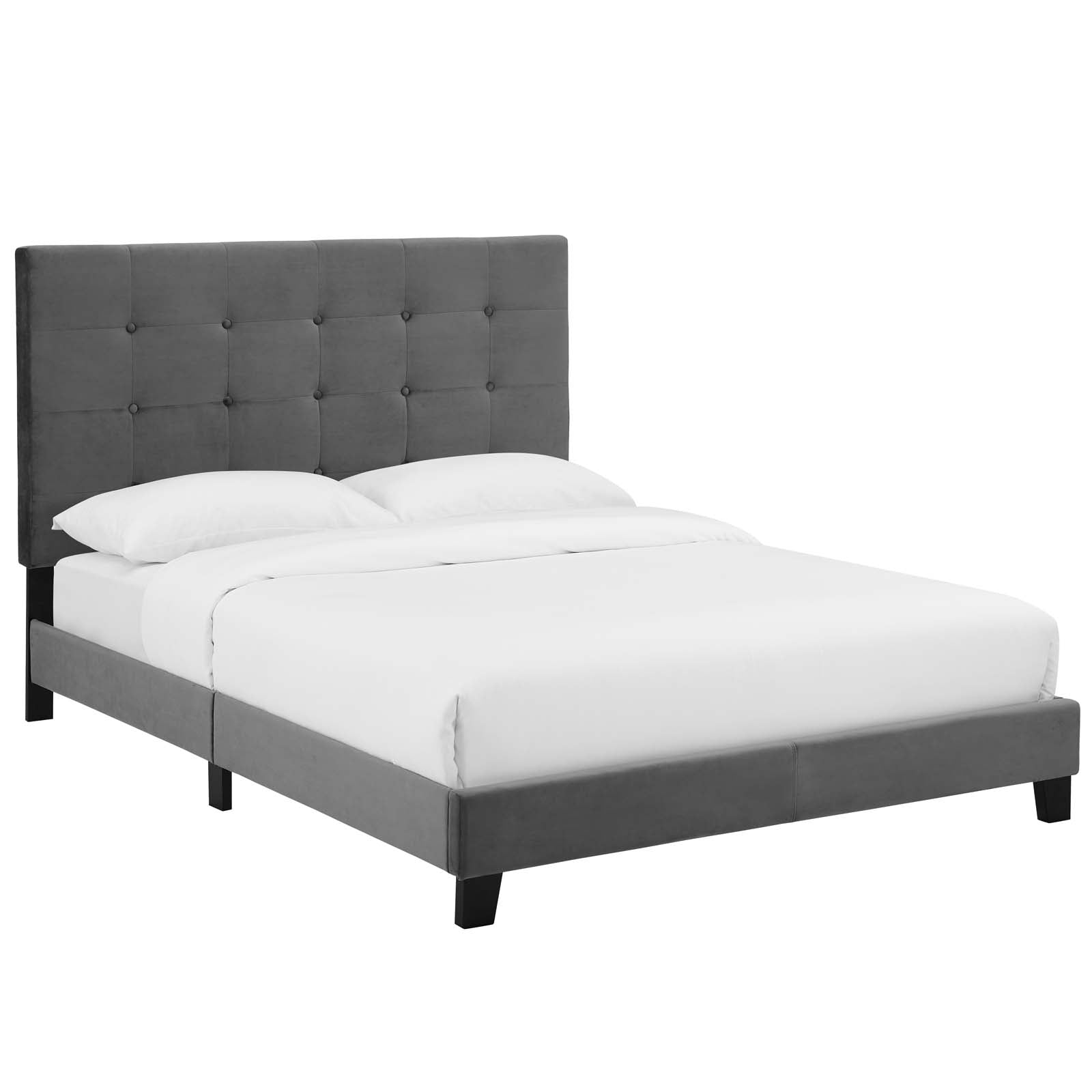 Modway Melanie Twin Tufted Button Upholstered Performance Velvet Platform Bed | Beds | Modishstore-9