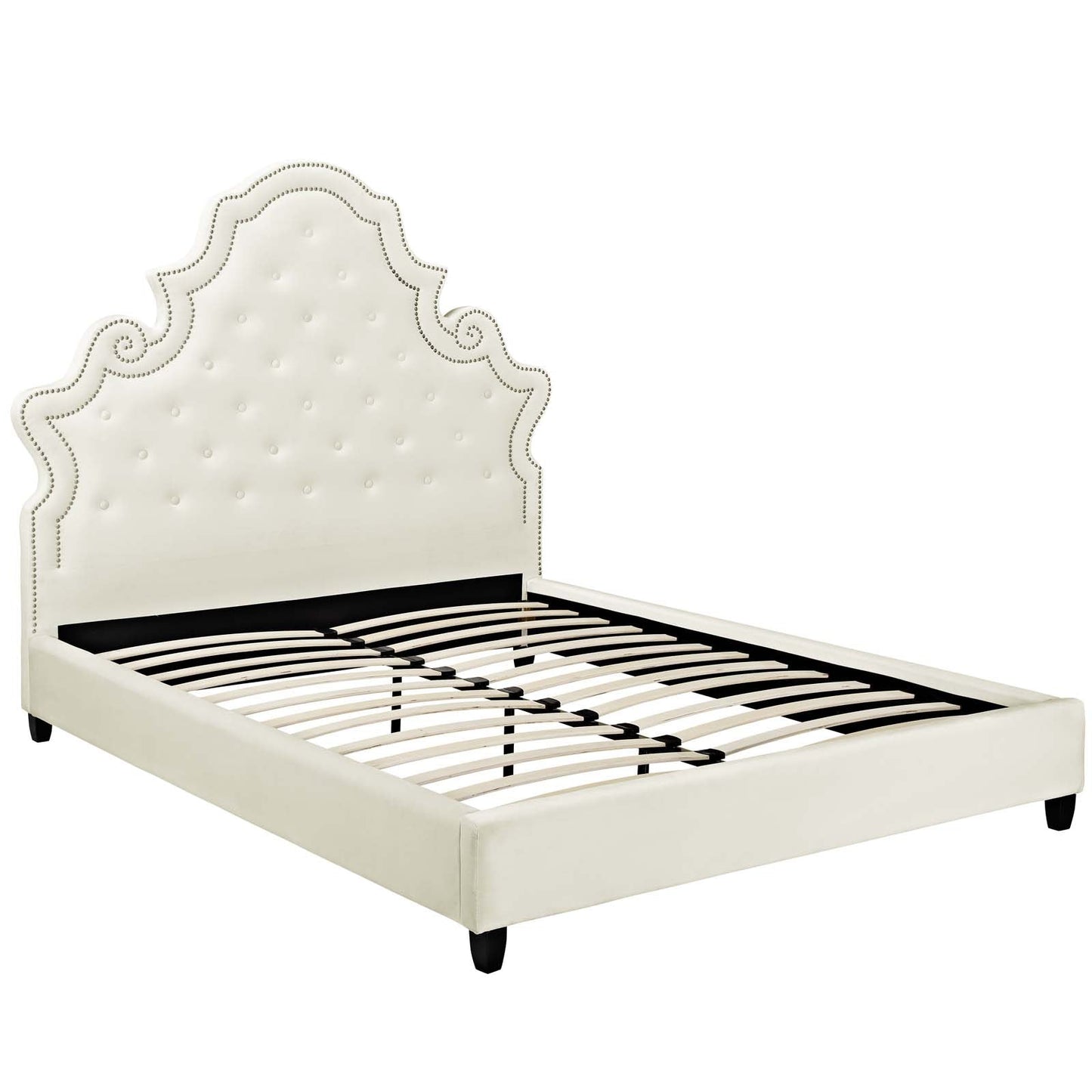 Modway Valentina Queen Tufted Nailhead Performance Velvet Platform Bed - MOD-5808