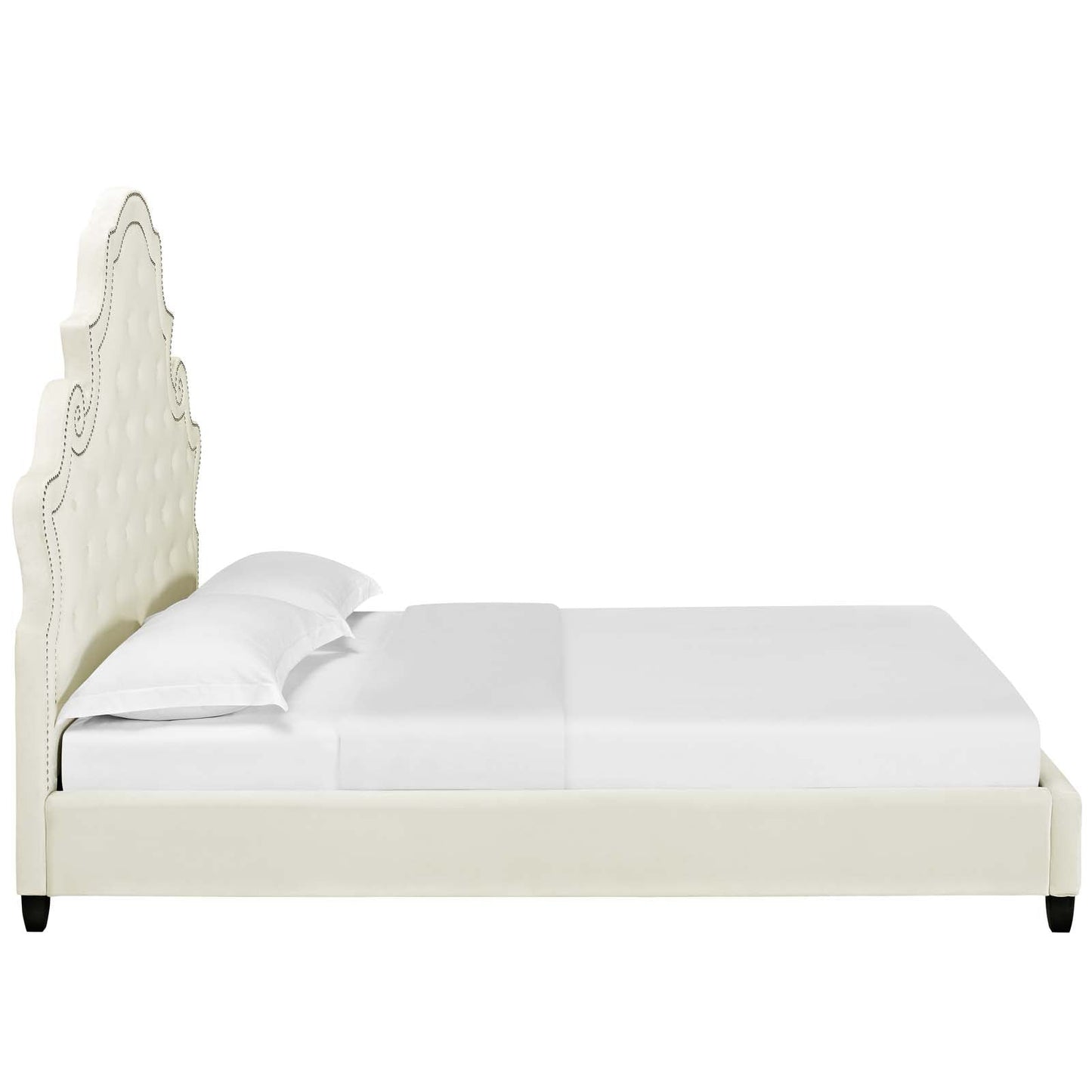 Modway Valentina Queen Tufted Nailhead Performance Velvet Platform Bed - MOD-5808