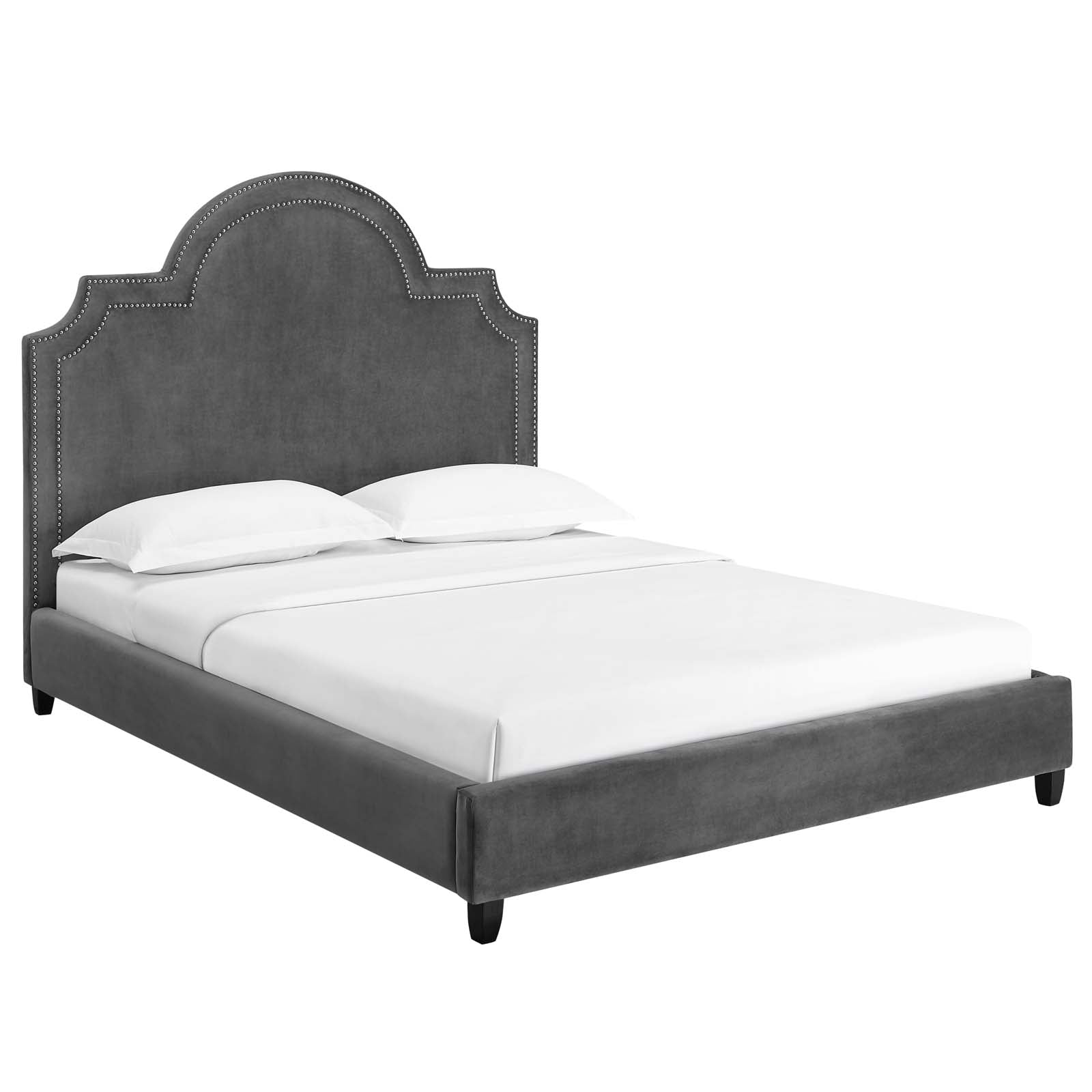 Modway Primrose Queen Performance Velvet Platform Bed | Beds | Modishstore-12