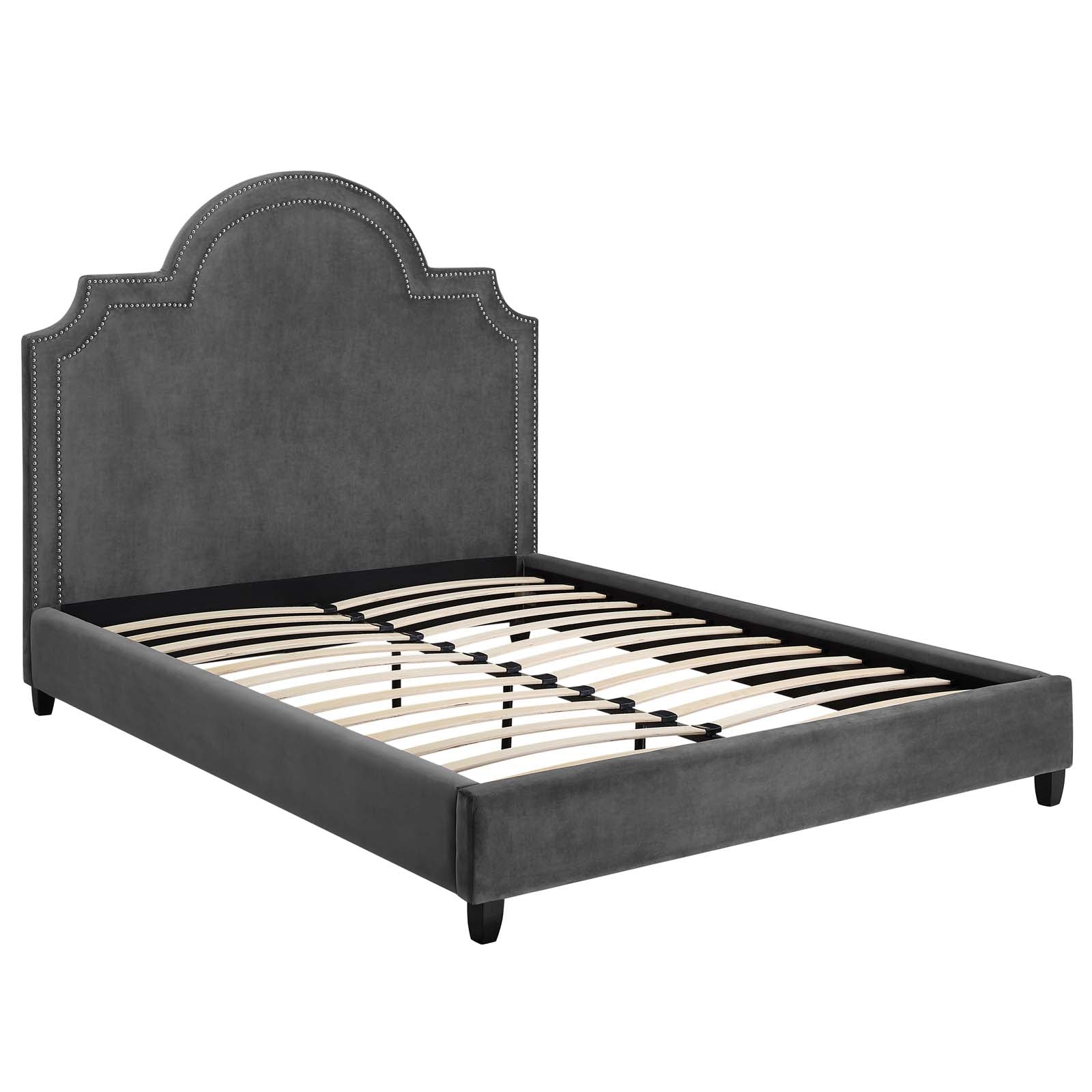 Modway Primrose Queen Performance Velvet Platform Bed | Beds | Modishstore-13
