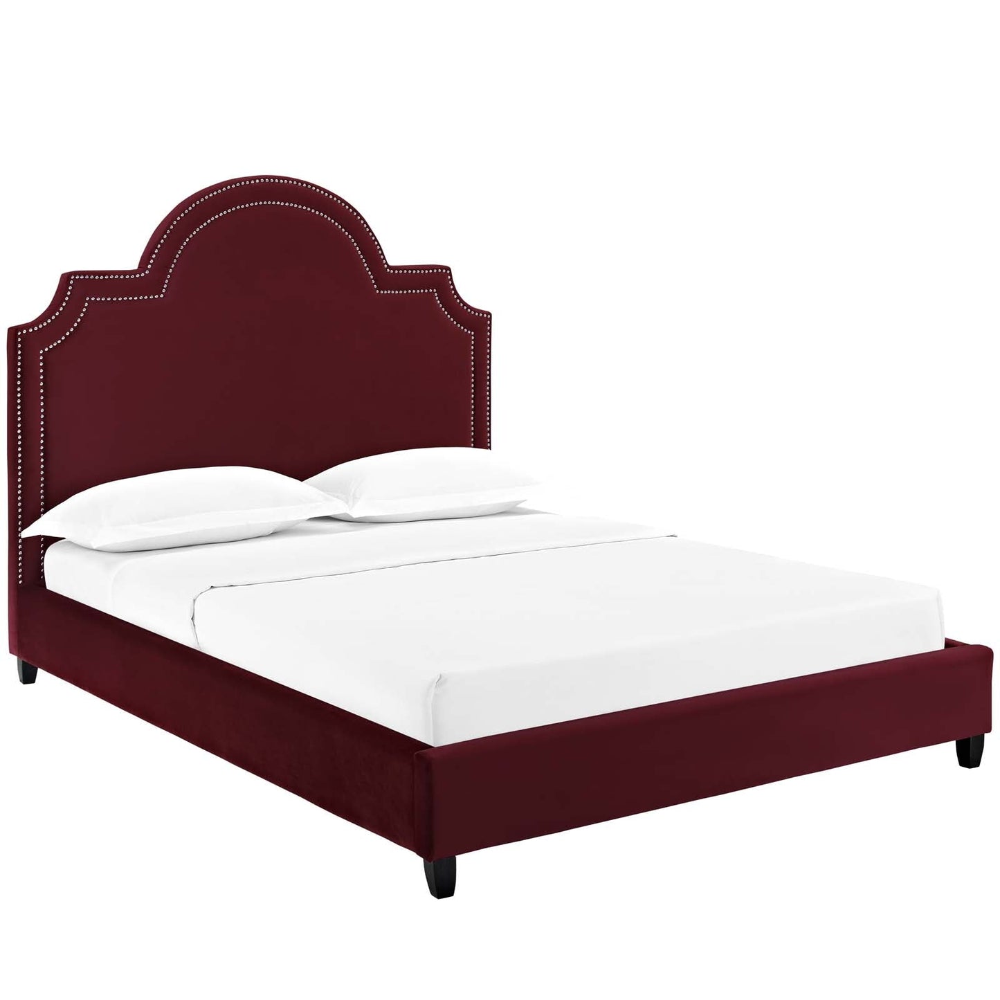 Modway Primrose Queen Performance Velvet Platform Bed | Beds | Modishstore-19