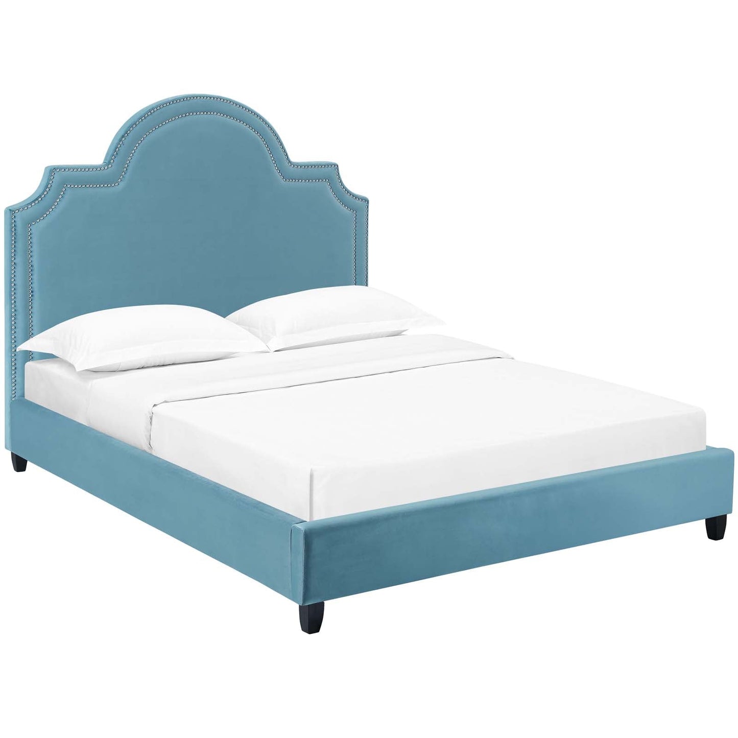 Modway Primrose Queen Performance Velvet Platform Bed | Beds | Modishstore-8