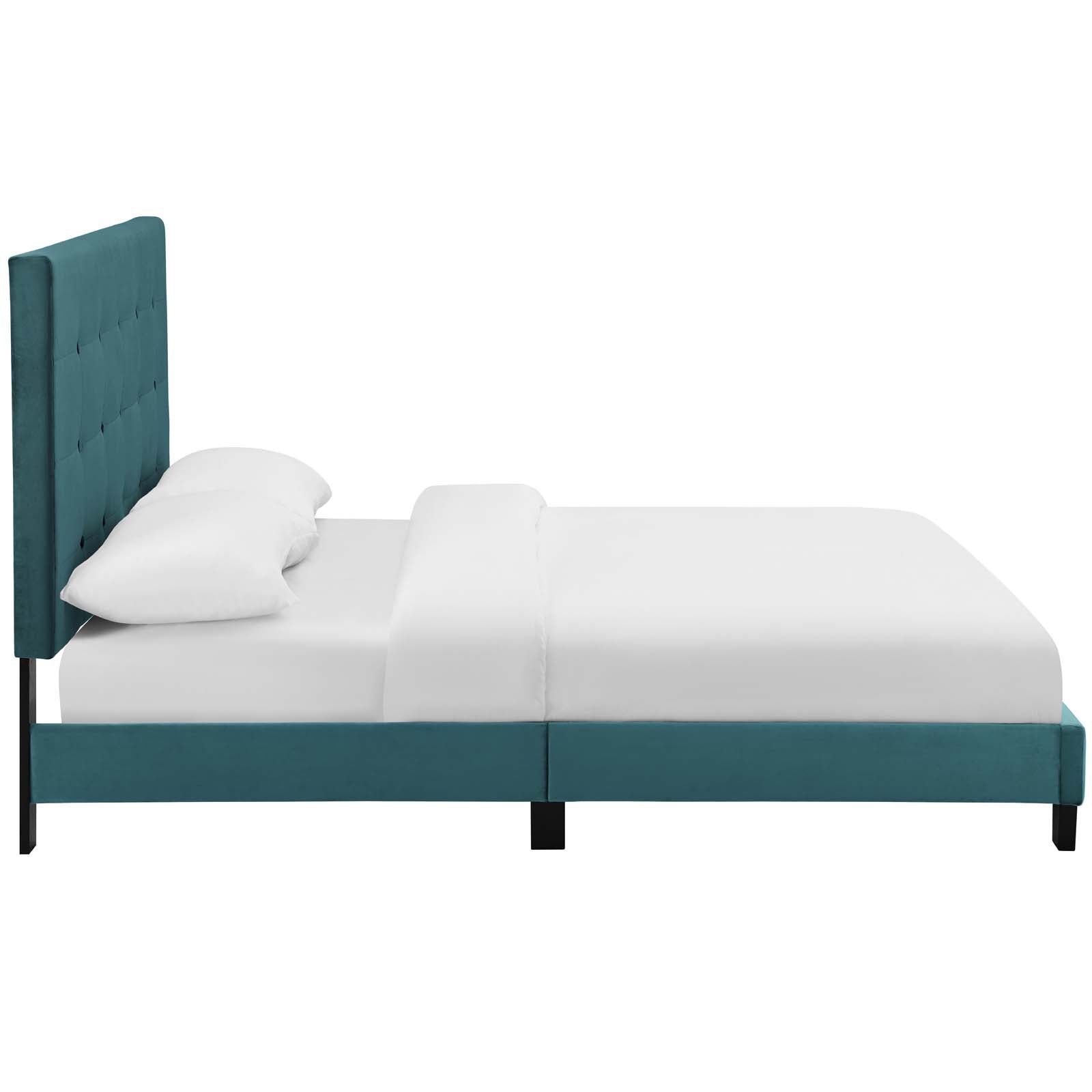 Modway Melanie Full Tufted Button Upholstered Performance Velvet Platform Bed | Beds | Modishstore-11
