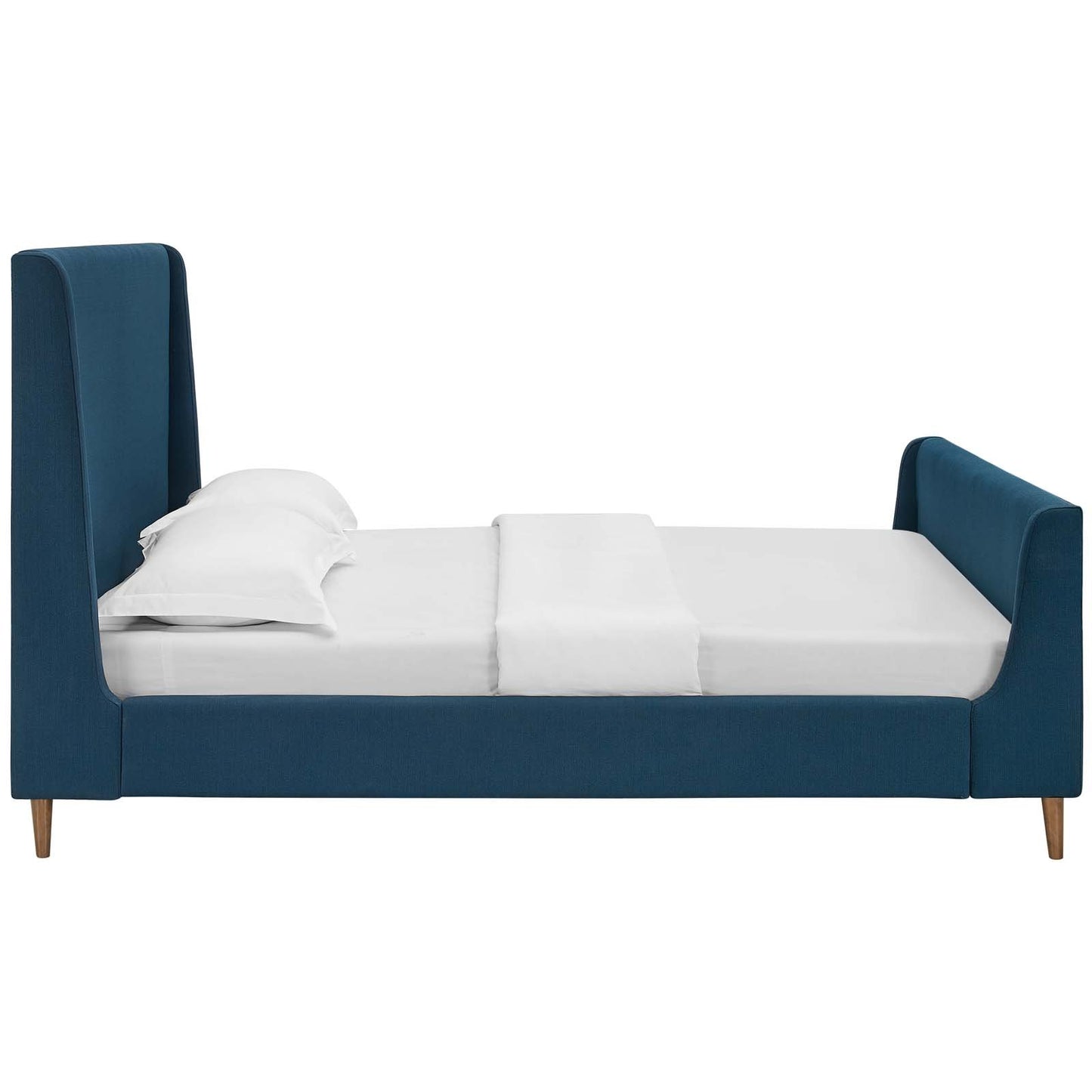 Modway Aubree Queen Upholstered Fabric Sleigh Platform Bed