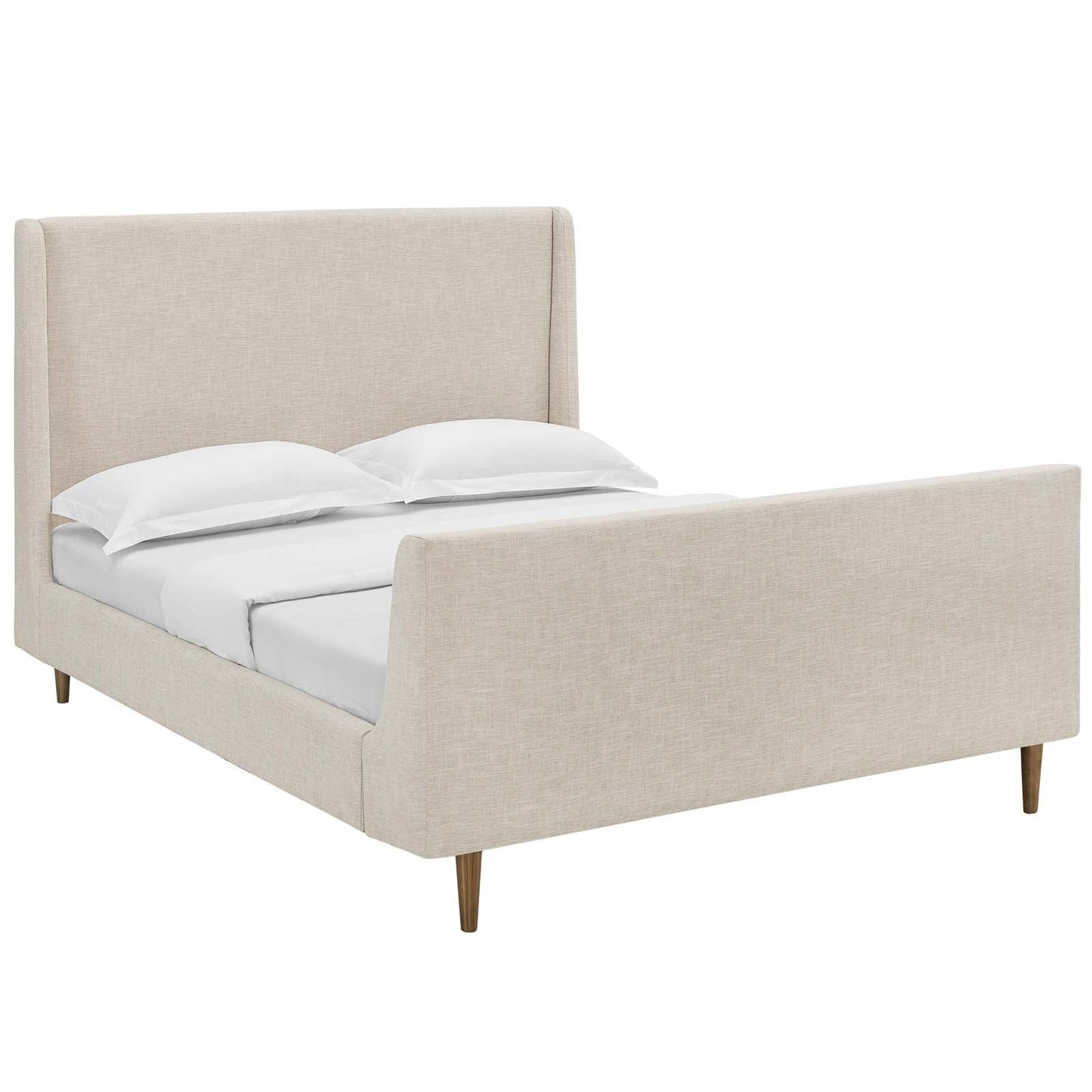 Modway Aubree Queen Upholstered Fabric Sleigh Platform Bed