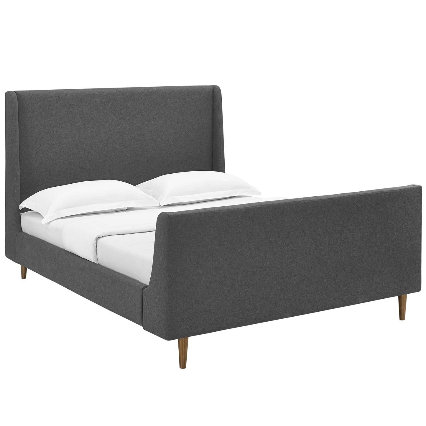 Modway Aubree Queen Upholstered Fabric Sleigh Platform Bed